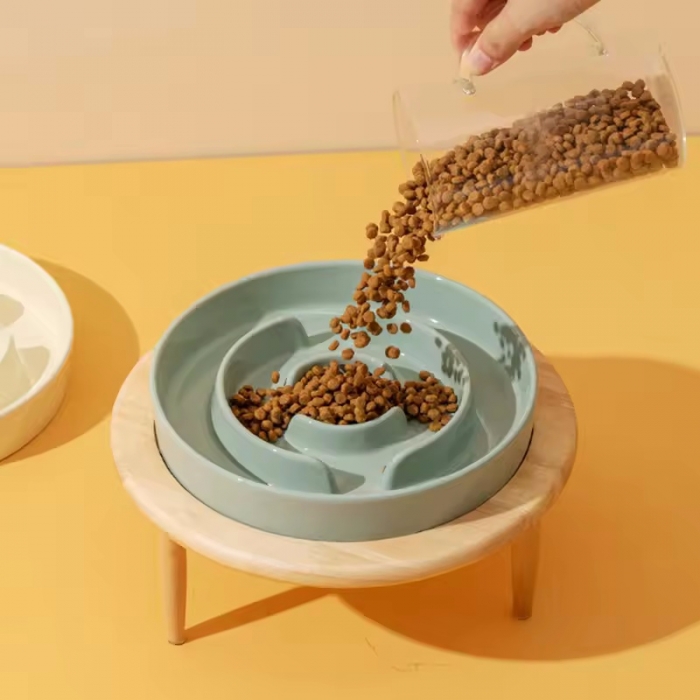 slow feeder pet ceramic bowl