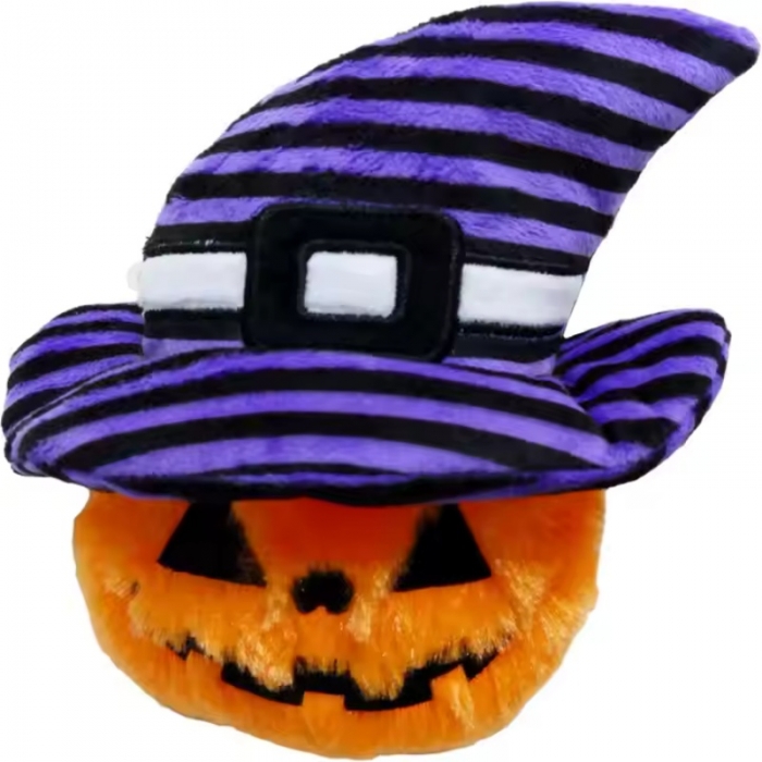 Halloween  Plush Reversible Squeaky Dog Toys Bat Hat Shapes Spider Monster Shape