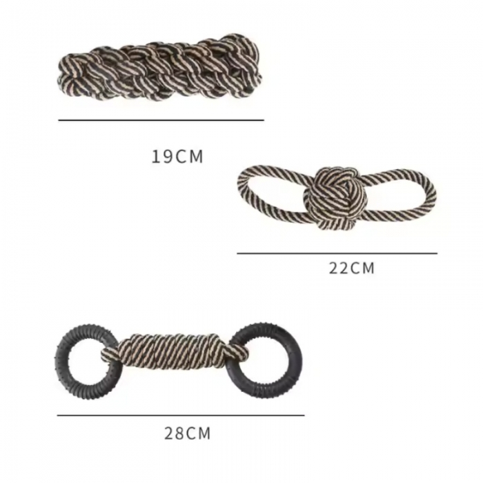 Dog Rope TPR Chewer Training Toy Custom Cotton Rope for Dental Health
