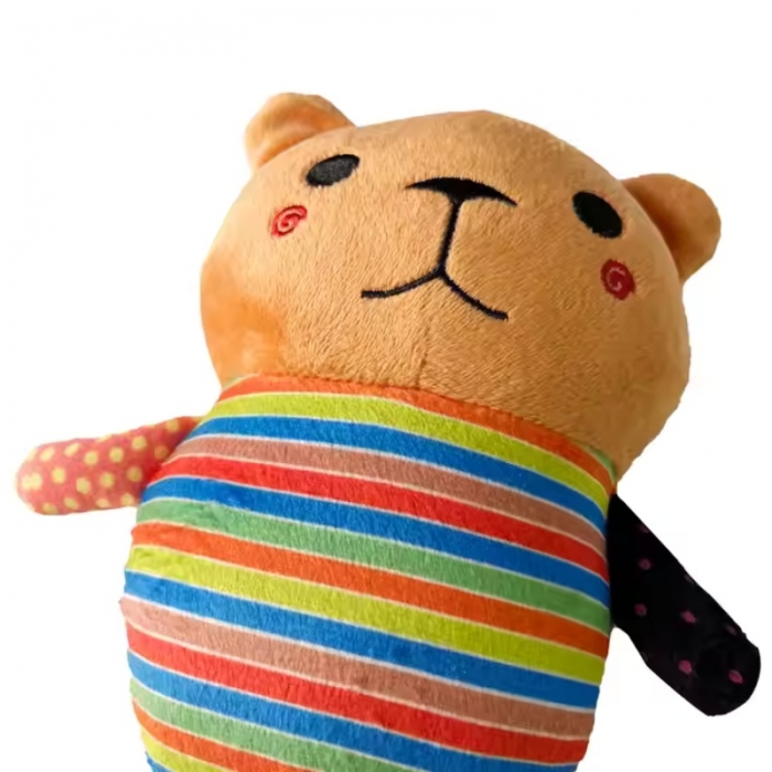 Cute Recycled Plush Dog Toy &TPR Chew Toy