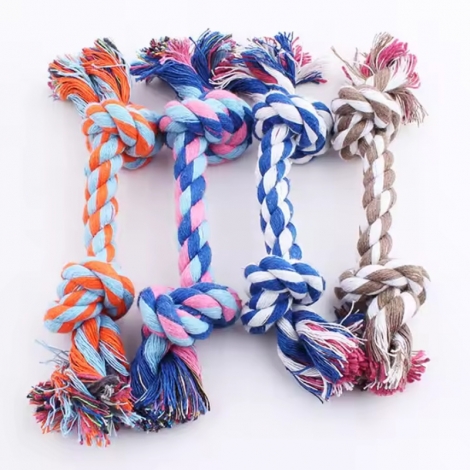 The Pet Toys Dogs And Cats Bite Rope Double Knot Anti- Bite Cotton Molar
