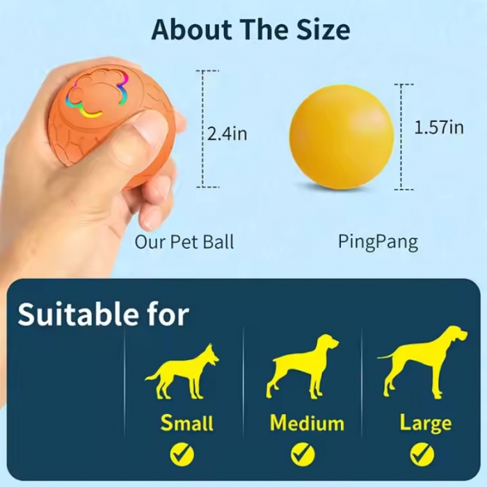 Automatic Moving Pet Toy Ball USB Charging
