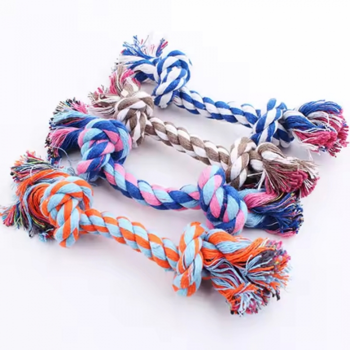 The Pet Toys Dogs And Cats Bite Rope Double Knot Anti- Bite Cotton Molar