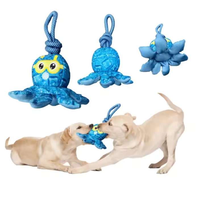 Custom Bite-Resistant Mesh Dog Toy Stuffed Plush Squeaky Dog Toy