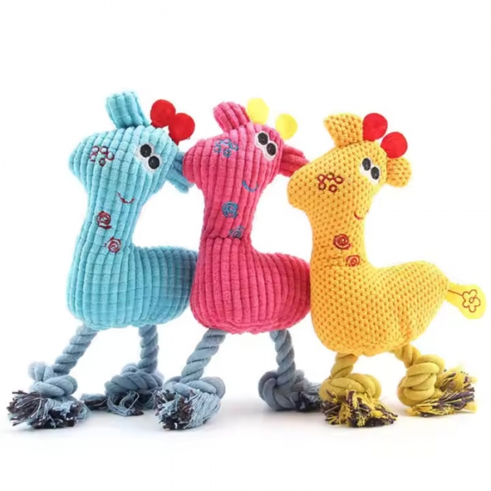Colorful Deer Plush Dog Toy