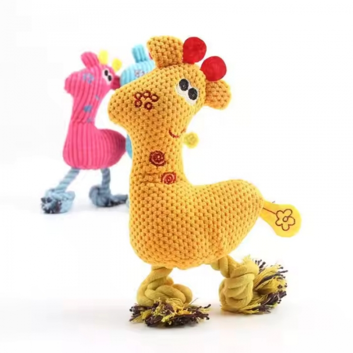 Colorful Deer Plush Dog Toy