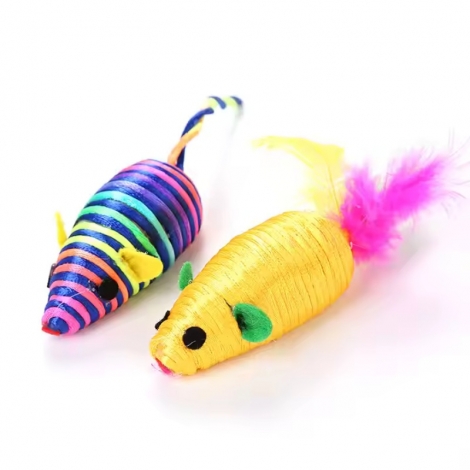 Cat Rope Mouse Cat Clean Teeth Training Interactive Cat Toy Set