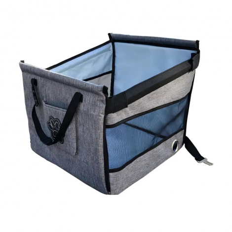 Breathable Grey Dog Car Seat