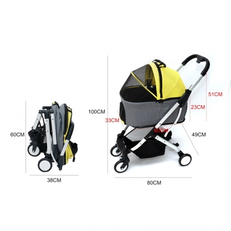 Foldable Travel Portable Dog Stroller