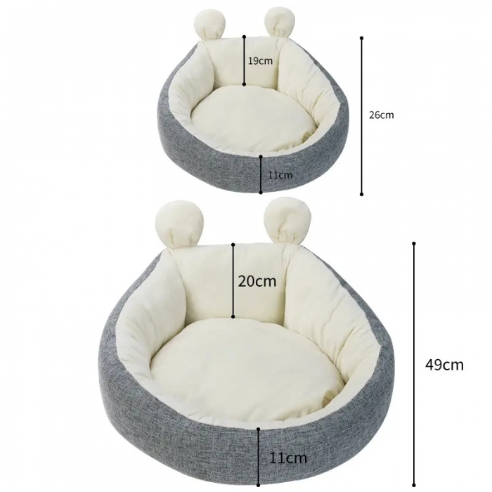Warm Cute Small Dog Cat Bed with Ear