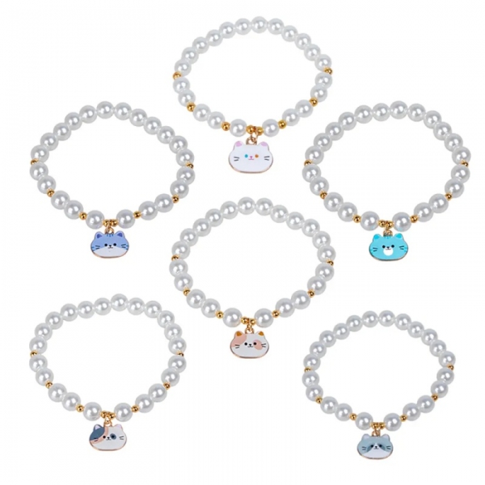 Decorated Pearl Dog Cat Necklace