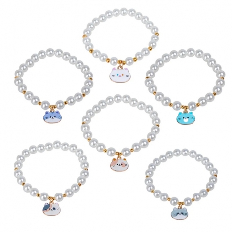 Decorated Pearl Dog Cat Necklace