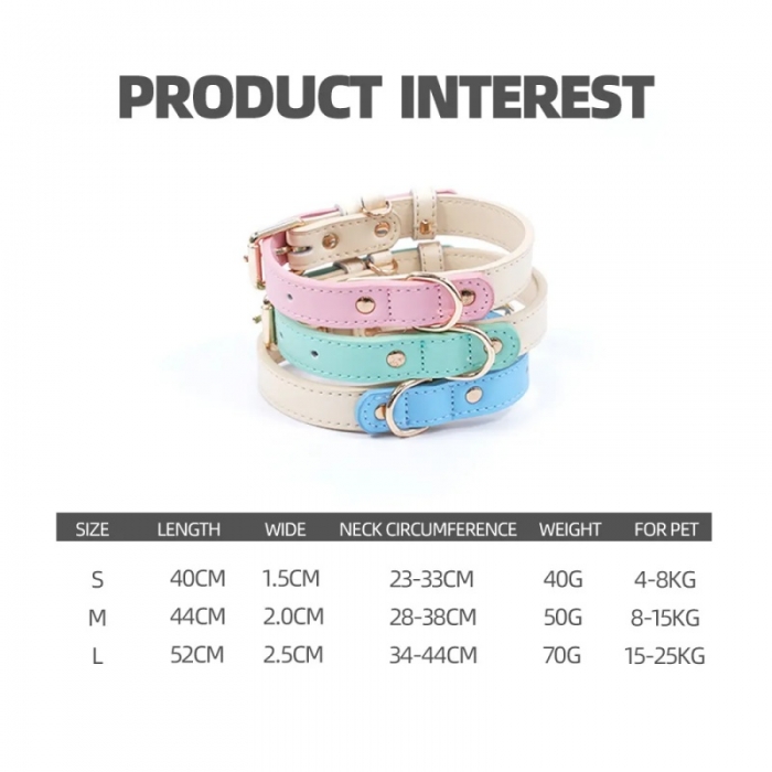 Adjustable Dog Collar Leather