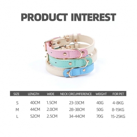 Adjustable Dog Collar Leather