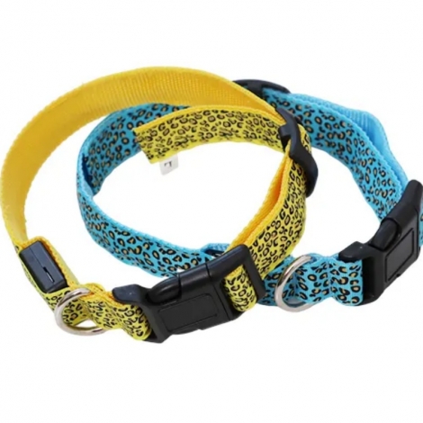 Charge Battery Adjustable LED Dog Collar